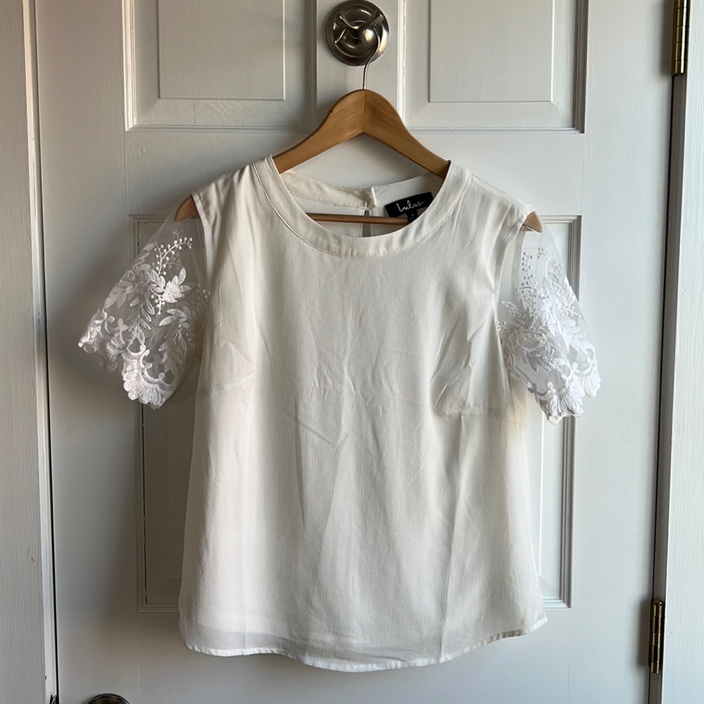 Lulus white blouse